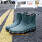 SHIMANO 釣魚鞋男士時尚戶外登山鞋 SHAXI 釣魚雨鞋防滑耐用防水橡膠騎行鞋