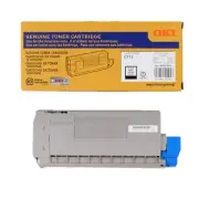 Genuine - Okidata Oki C712 Toner Cartridge Black 11K 46507604 - Free Shipping