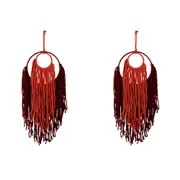 2x Maine & Crawford Axell 60cm Macrame 2 Ring & Tone Wall Decor Nordic Display
