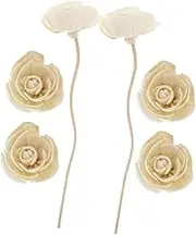 6pcs Flower Diffuser Sticks for Essential Oil Decorative Rattan Aroma Sticks for Home Office Yoga Room More Chic Aromatherapy Accessory for Natural Scent