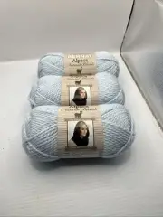 Bernal Alpaca Natural Blend Yarn Light Blue Lot Of 3