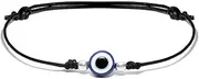 [MEENAKARI HERITAGE JEWELLERY] Meenakari 925 Pure Sterling Silver Beads & Evil Eye Adjustable Black Thread Nazariya Payal (Anklet) For Women & Girls, no gemstone