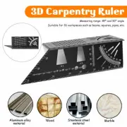 3D Woodworking Ruler Mitre Angle Measuring Gauge Square Size Measure Tool