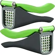 2Pcs Garlic Mincer Manual Garlic Press Rocker for Kitchen Easy to Clean and Use for Family Cooking and Restaurant Use