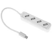 2 Pcs 4 x USB 2.0 Ports to USB-C / Type-C HUB Adapter