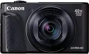 Canon Powershot SX740 HS Compact Digital Camera with 40x Optical Zoom, 20.3-Megapixels, 10fps, 4K Video and 3-inch 180 Degree Flip Up LCD Screen, Face Detection and Wi-Fi - Black
