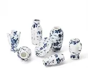 Odoria 1/12 Scale Dolls House Miniature Ceramic Vases 7Pcs Dollhouse Accessories