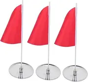 Kisangel Golf Flag Pole and Cup Set Pack Stainless Steel Golf Practice for Putting