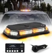 42 LED Rooftop Strobe Light Hazard Warning Caution Light Bar Magnetic Controller