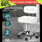 ALFORDSON Salon Stool Backrest Swivel Barber Hair Dress Chair Tufan White