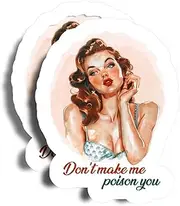 Don't Make me Poison You Magnet - 5" On Longest Side - Sarcasm - 2 Pack -Thick Strong Magnet - Bumper Magnet for Fridge, Toolbox, Cars - Made in USA - PLDFMAG1786
