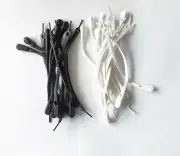 No Tie Elastic Lacing System Pack of 14 Black White for 1 pair of shoes