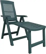 Camping Sunloungers Reclining Patio ChairsGreen Plastic Sun Lounger