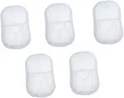 Yardwe 5 Pack Travel Confetti Soap Sheets Hand Washing Paper for Bath Face Hands Portable Soap Paper Sheets for Camping Hiking BBQ Office Home