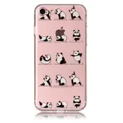 2Pcs For Iphone 8 and 7 The Panda Yoga Pattern Tpu Protective Case