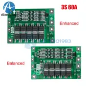 Enhanced/Balanced 3S 13.6V 60A 18650 Li-ion Battery Charge PCB Protection Board