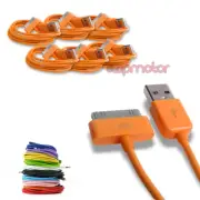 6PCS 3FT USB SYNC DATA POWER CHARGER ORANGE CABLES IPHONE IPOD CLASSIC NANO IPAD