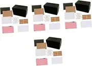 OHPHCALL 4pcs Index Card Storage Box Set with Lined Cards Perfect for Study Office Teaching and Data Organization