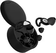 USOR Ear Plugs for Sleeping Noise Cancelling Ear Plugs for Noise Reduction Silicone, Hearing Protection Earplugs Sound Blocking for Concerts, Motorcycle, 3 Pairs Ear Tips in S/M/L(Black and White)