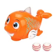 Universal Wheel Color Dolphin Floating Ball Education Toy with Music Light