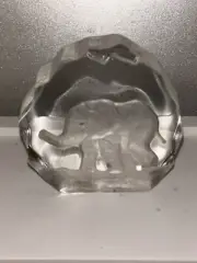 The Royal Crown Collection 3D Crystal Elephant Paperweight 3”x3”