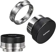 2 in 1 Design Gravity Distributor and Magnetic Dosing Funnel Combo, 58.5mm Adaptive Espresso Distributor and Stainless Steel Dosing Ring Set Fits All 58mm Portafilter