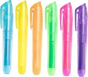 HONMEET 6Pcs Dual Tip Highlighter Pens for Journaling and Scrapbooking Compact Markers for Color Coding and Note Taking