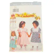 Butterick Dress Pattern 3272 Little Girl Size 5 6 6X Its Enchanting 4 Variations