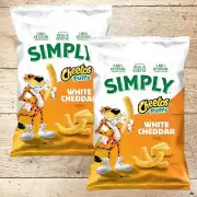 Simply Cheetos WHITE CHEDDAR CHEESE PUFFS Flavored Cheesy Snacks 8 Oz (2 Pack)