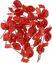 Kisangel Patriotic Display Flags 60pcs Plastic Miniature Flags for Sand Table Diorama and Desk Decorations