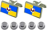[Select Gifts] Shirt Dress Studs Prerov City Czech Republic Flag Cufflinks