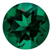 Gemstone Created Emerald 8mm Round