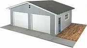 1/24 Sweet Style Garage Life Series 2 Car Garage Wooden Building Kit SS-039