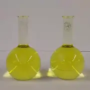 Vintage Green Label Pyrex 4060 125mL Long Neck, Flat Bottom Boiling Flask, Lot/2