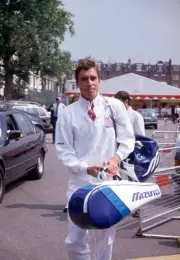 Ivan Lendl of Czechoslovakia on his way to training prior to the S- Old Photo