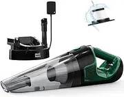 Minthouz Handheld Vacuum Cleaner Battery 9000 PA, 120 W Car Vacuum Cleaner LED Light, 30 Minutes Runtime Quick Charge, 2 x Washable HEPA Filters, Easy to Clean, Portable for Car, Household, Office