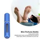(Blue）Refillable Perfume Atomizer Visible Portable Leakproof Mini Empty Spray