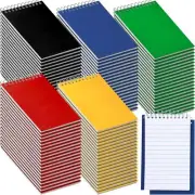 100 Pieces Spiral Memo Pads Bulk 3 x 5 Inch Small Note Top Bright Colors
