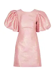 Sister Jane Louise Floral-jacquard Cloqué Mini Dress - Pink - 12 (UK12 / M) 12 (UK12 / M)
