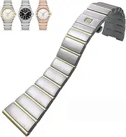 [KKFAUS] 15mm 17mm 18mm 23mm 25mm Concave Shape Stainless Steel Watchband Fit for Omega Constellation Silver Watch Strap Solid Bracelets