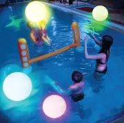 4 Pack Light up Beach Balls - Glow in the Dark Pool Toys for Kids and Adults
