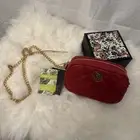 Badgley Mischka Small Vegan Quilted Chain Camera Bag Crossbody - NEW!
