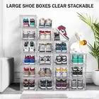 20x Premium Shoe Box Sneaker Display Storage Case Clear Acrylic Boxes Stackable