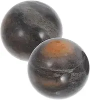 2pcs Jade Fitness Ball Chinese Balls for Hand Therapy Meditation Orb Meditation Tool Chinese Massage Stones Stone Grey