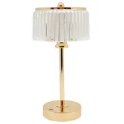 Boyle Rechargeable LED Portable Table Lamp with Acrylic Flute Shade 14x14x29cm