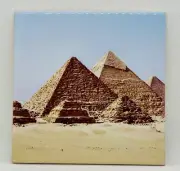 Great Pyramids Of Giza Egypt Ceramic Tile Trivet Coaster Travel Souvenir 4" x 4"