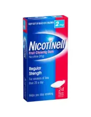 Nicotinell Regular Strength 2mg Fruit Chewing Gum 24 Pieces