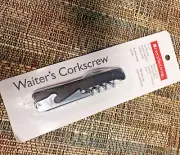 Everyday Living Waiter's Corkscrew Bottle Opener Utility Knife 12558 Black 79034