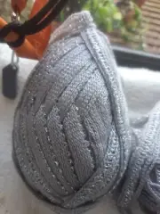 FASHION PLUS NEW ROLLS x 3 Yarn Grey Silver Gray Metallic 100% MIXED FIBER FRESH