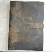 Custom Leather Scrap Book–Handcrafted Leather Decked Cotton Pages 8.5” X 11.5